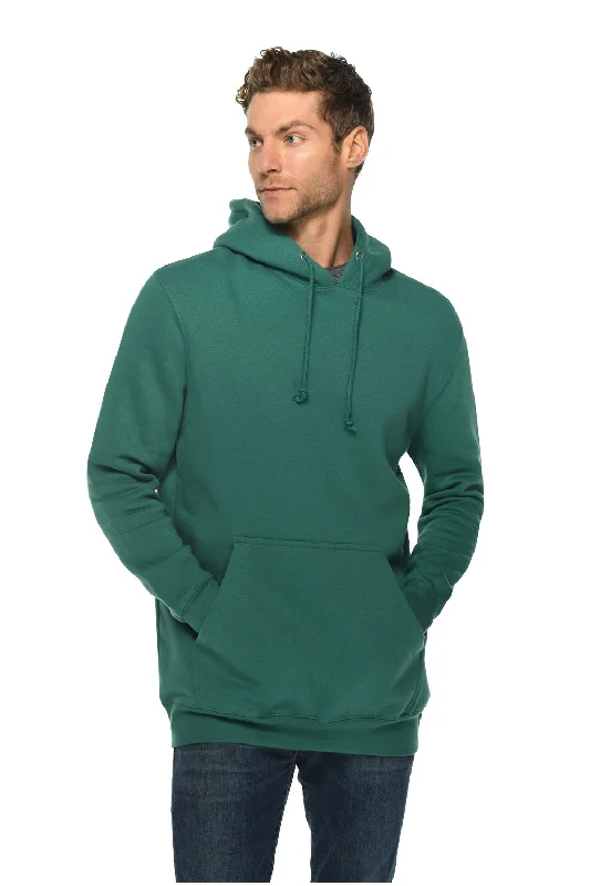 Men's adventure-ready travel hoodie-Lane Seven Mens Hooded Sweatshirt Hoodie w/ Pouch Pocket - Teal Green