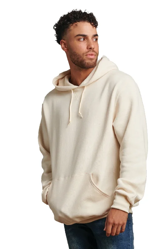 Men's high-performance active hoodie-Russell Athletic Mens Dri-Power Moisture Wicking Hooded Sweatshirt Hoodie w/ Pouch Pocket - Vintage White