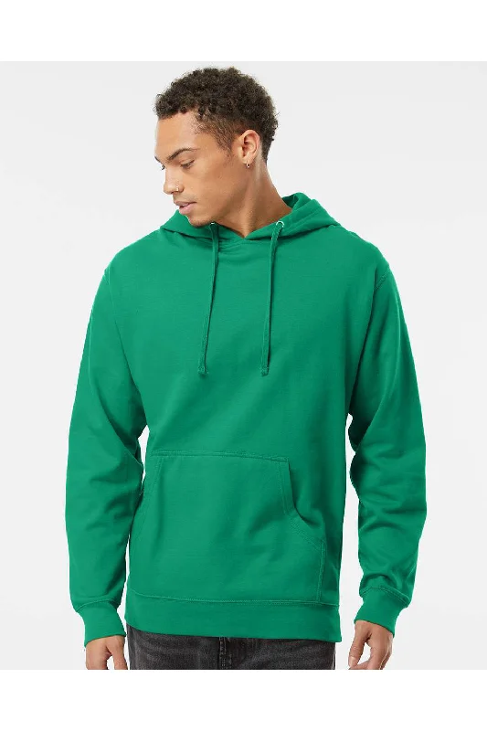 Men's adventure-ready hiking hoodie-Independent Trading Co. Mens Hooded Sweatshirt Hoodie w/ Pouch Pocket - Kelly Green