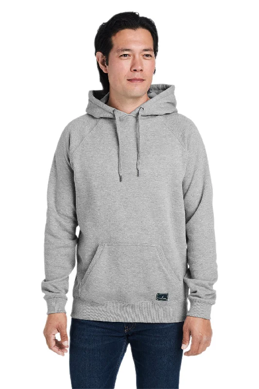 Men's quick-dry hiking hoodie-Nautica Mens Anchor Fleece Hooded Sweatshirt Hoodie w/ Pouch Pocket - Heather Oxford Grey