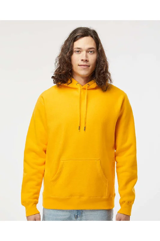 Men's modern athletic hoodie-Independent Trading Co. Mens Legend Hooded Sweatshirt Hoodie w/ Pouch Pocket - Gold - Closeout