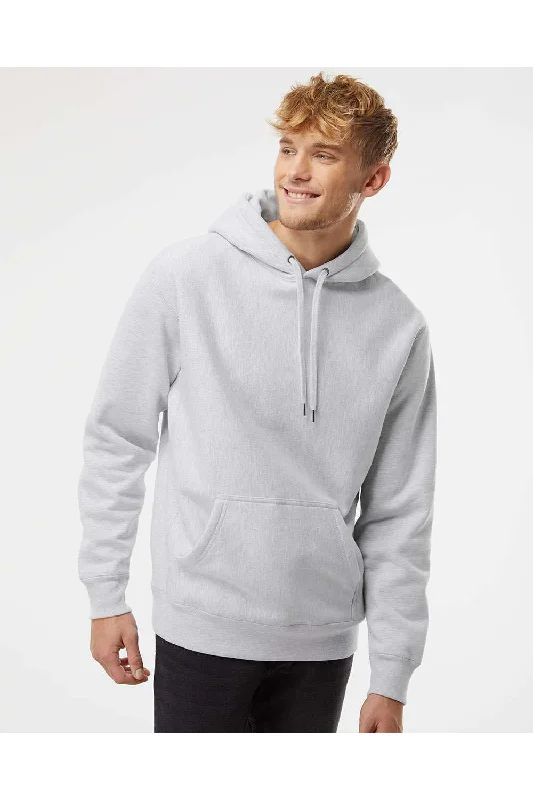 Men's high-performance active hoodie-Independent Trading Co. Mens Legend Hooded Sweatshirt Hoodie w/ Pouch Pocket - Heather Grey