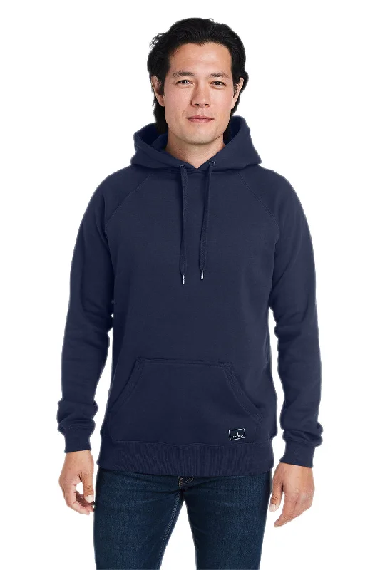 Men's pre-washed travel hoodie-Nautica Mens Anchor Fleece Hooded Sweatshirt Hoodie w/ Pouch Pocket - Navy Blue