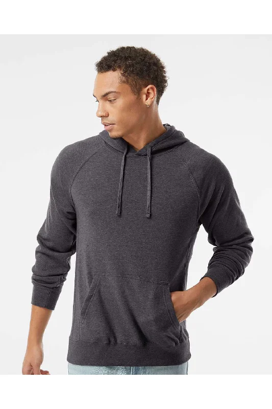 Men's antibacterial casual hoodie-Independent Trading Co. Mens Special Blend Raglan Hooded Sweatshirt Hoodie w/ Pouch Pocket - Carbon Grey