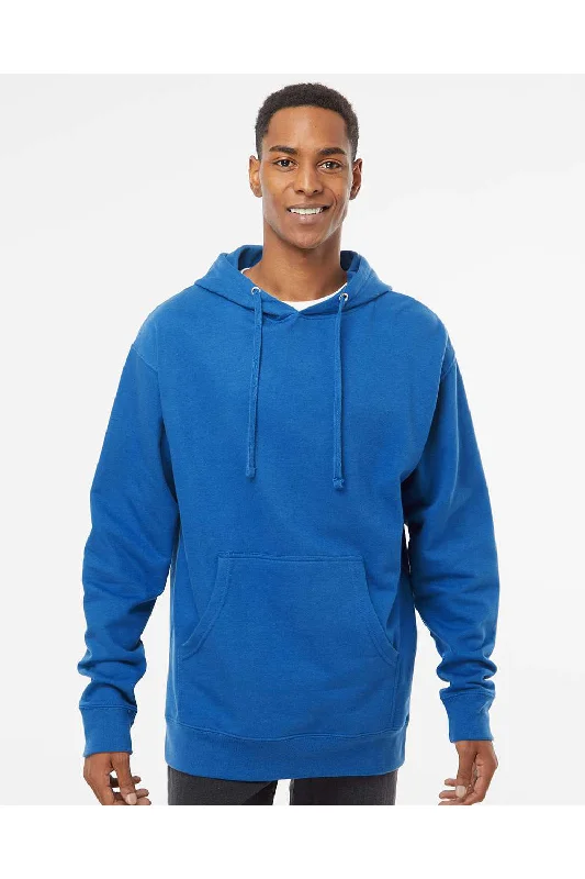 Men's pre-shrunk active hoodie-Independent Trading Co. Mens Hooded Sweatshirt Hoodie w/ Pouch Pocket - Royal Blue