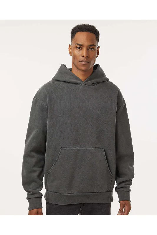 Men's summer active hoodie-Independent Trading Co. Mens Mainstreet Hooded Sweatshirt Hoodie w/ Pouch Pocket - Pigment Black