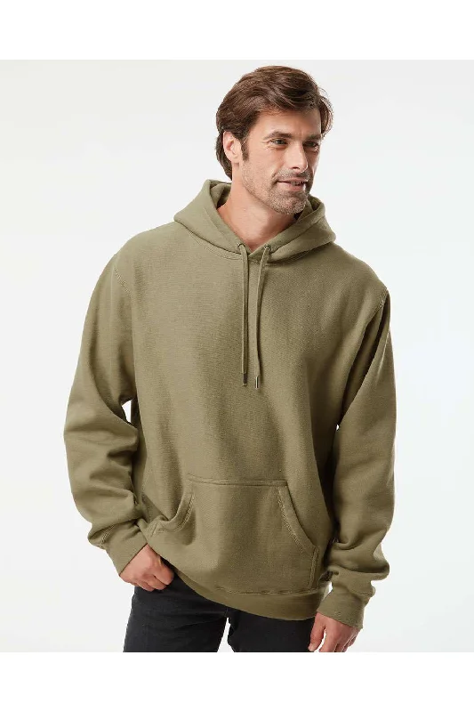 Men's fashion-forward pullover hoodie-Independent Trading Co. Mens Legend Hooded Sweatshirt Hoodie w/ Pouch Pocket - Olive Green