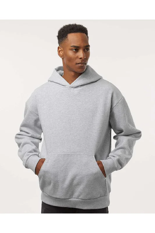 Men's tech-inspired workout hoodie-Independent Trading Co. Mens Mainstreet Hooded Sweatshirt Hoodie w/ Pouch Pocket - Heather Grey