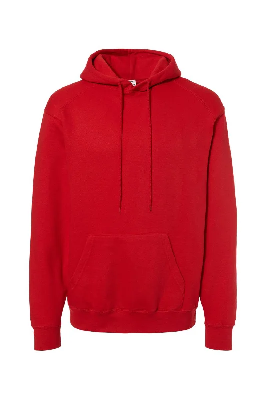 Men's ultra-breathable streetwear hoodie-C2 Sport Mens Hooded Sweatshirt Hoodie w/ Pouch Pocket - Red - Closeout