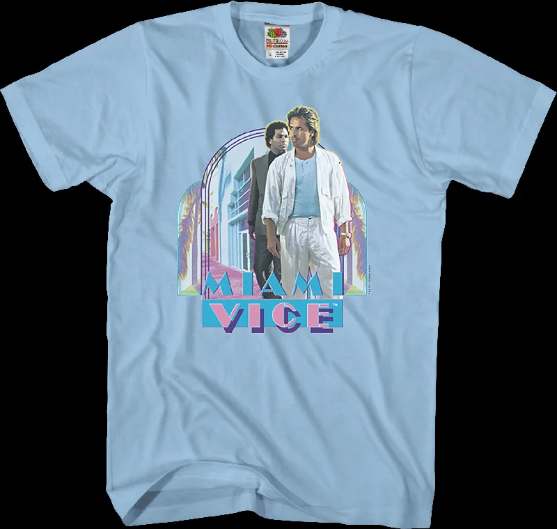 Men's iconic design t-shirt-Crockett and Tubbs Miami Vice T-Shirt