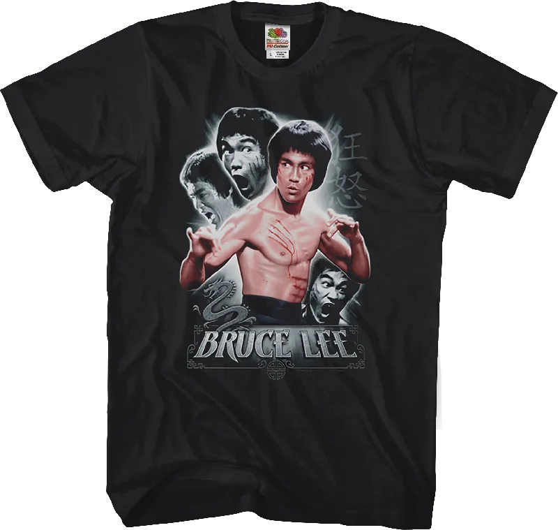 Men's heavyweight t-shirt-Collage Bruce Lee T-Shirt