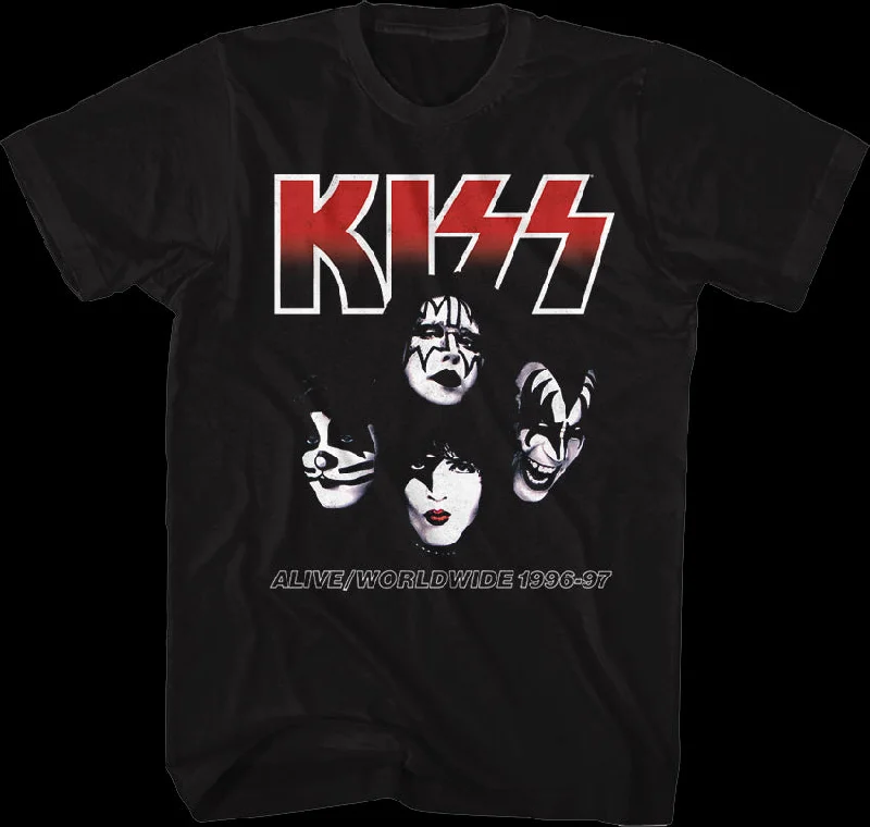 Men's sport-inspired t-shirt-Alive/Worldwide 1996-97 KISS T-Shirt