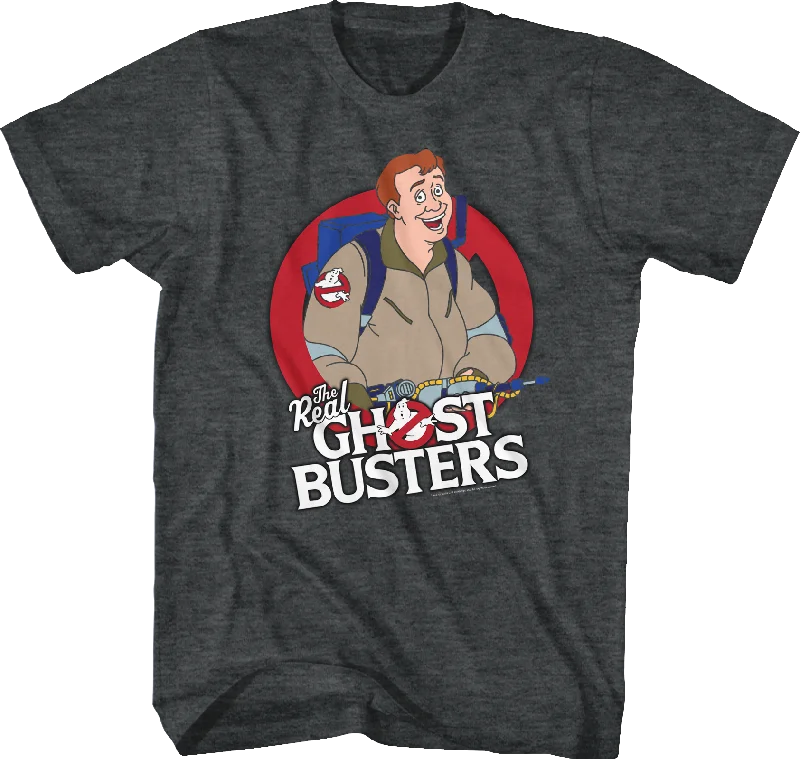 Men's eco-friendly fabric t-shirt-Ray Stantz Real Ghostbusters T-Shirt