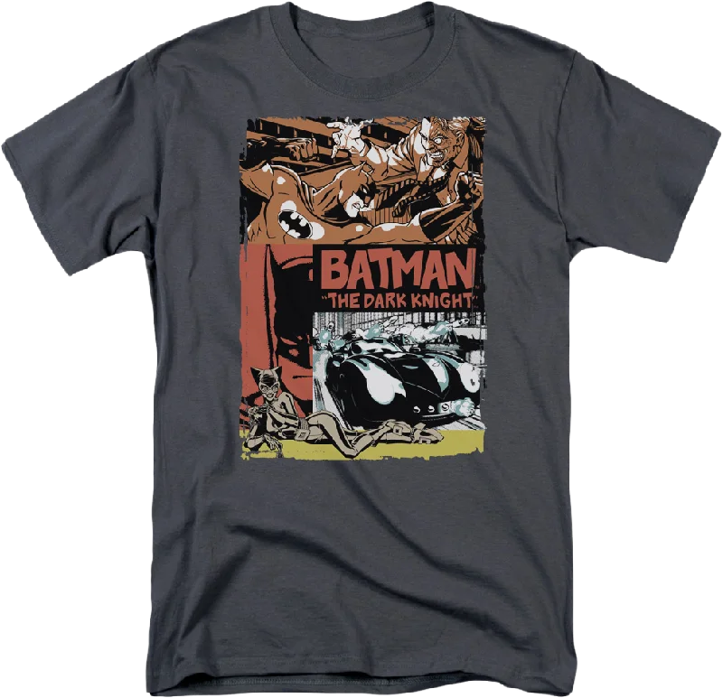 Men's soft-touch t-shirt-The Dark Knight Batman Collage T-Shirt