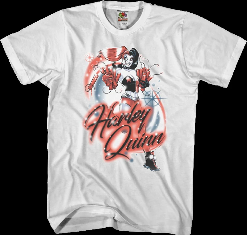 Men's ultra-soft t-shirt-Airbrush Harley Quinn DC Comics T-Shirt