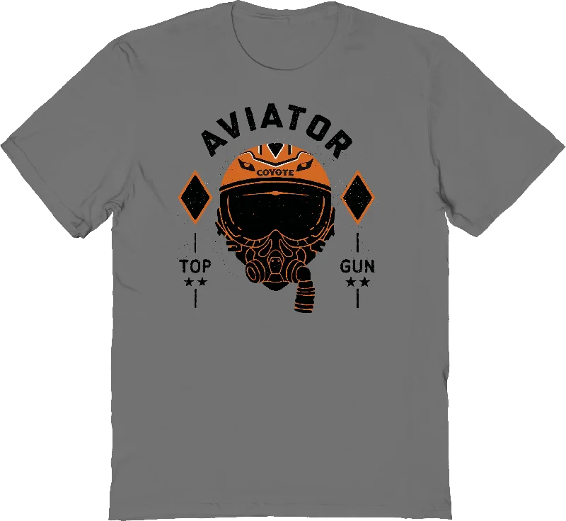 Men's pre-shrunk t-shirt-Coyote Aviator Helmet Top Gun T-Shirt