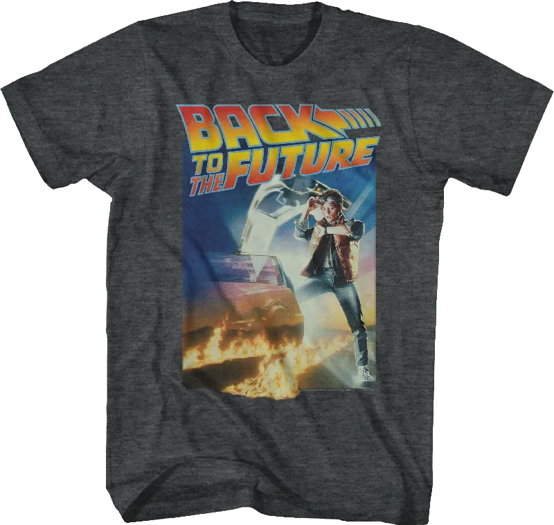 Men's lightweight active t-shirt-Vintage Movie Poster Back To The Future T-Shirt