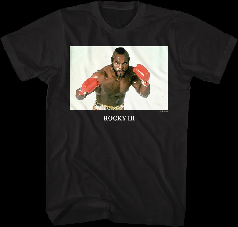 Men's heavyweight t-shirt-Clubber Lang Boxing Pose Rocky III T-Shirt