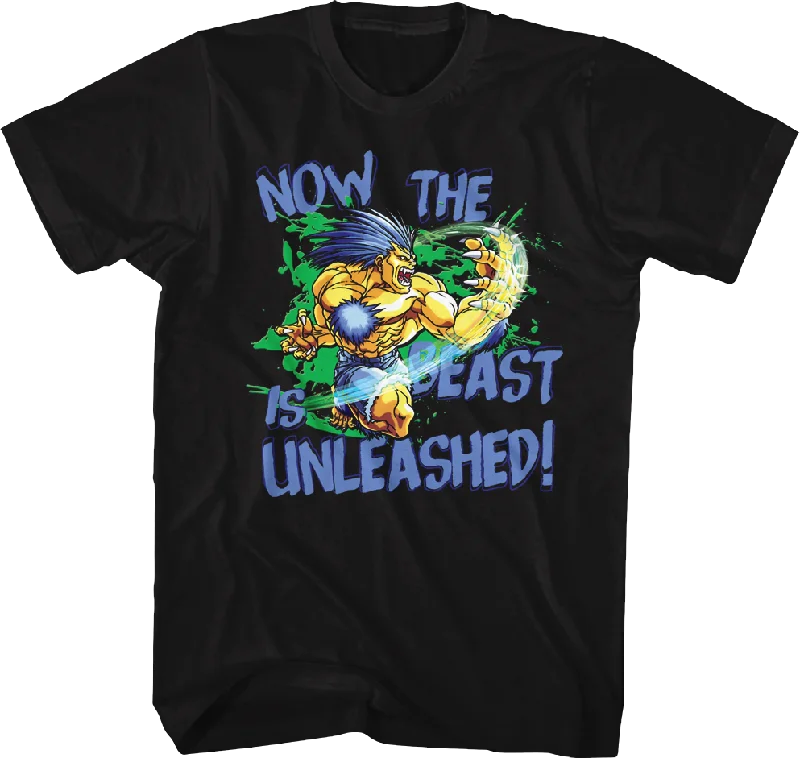 Men's sustainable material t-shirt-Beast Is Unleashed Street Fighter T-Shirt