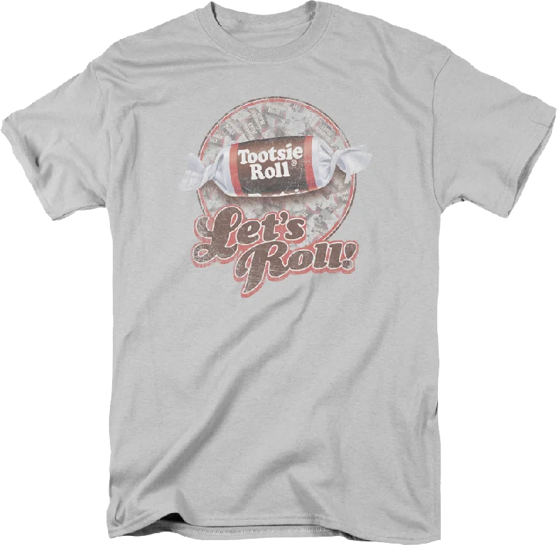 Men's heavyweight t-shirt-Let's Roll Tootsie Roll T-Shirt