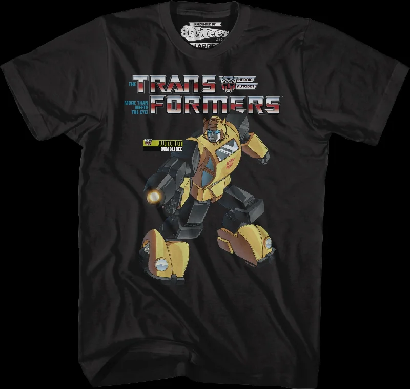 Men's fun print t-shirt-Heroic Autobot Bumblebee Transformers T-Shirt