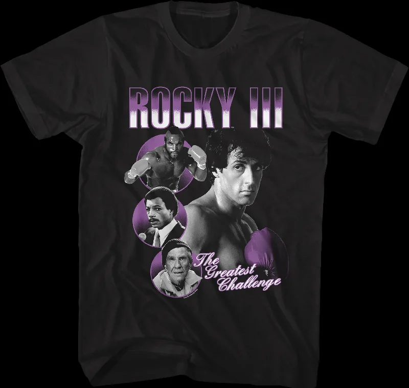 Men's fashion staple t-shirt-The Greatest Challenge Rocky III T-Shirt