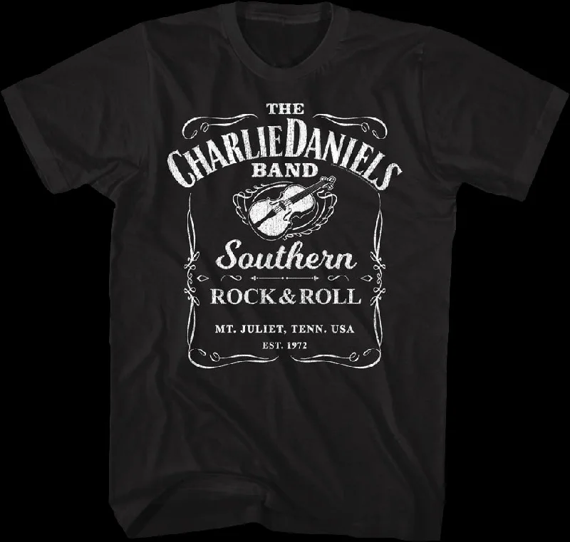 Men's sport-inspired t-shirt-Southern Rock & Roll Charlie Daniels Band T-Shirt