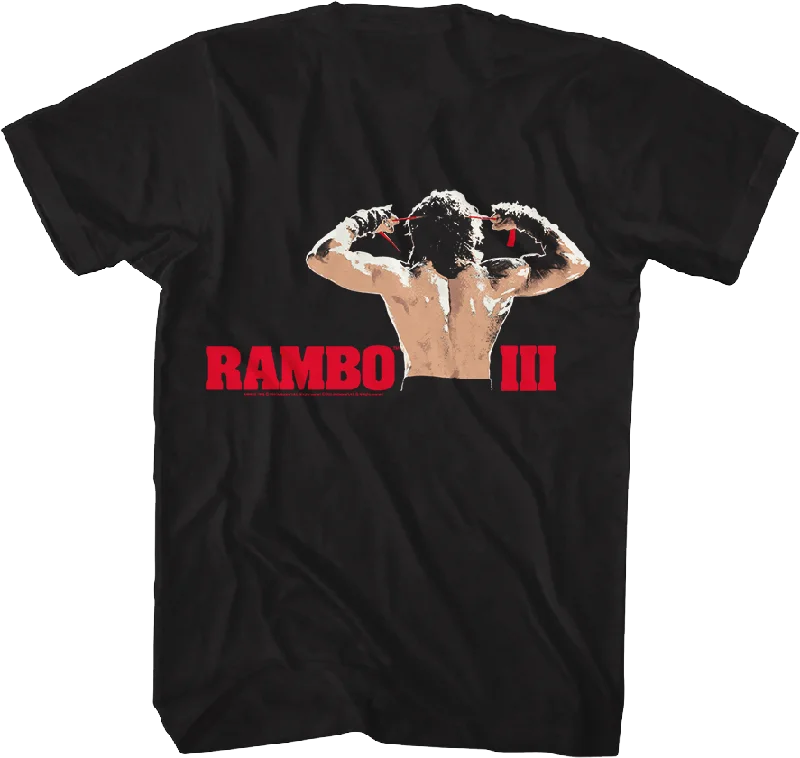 Men's iconic design t-shirt-Front & Back Rambo III T-Shirt