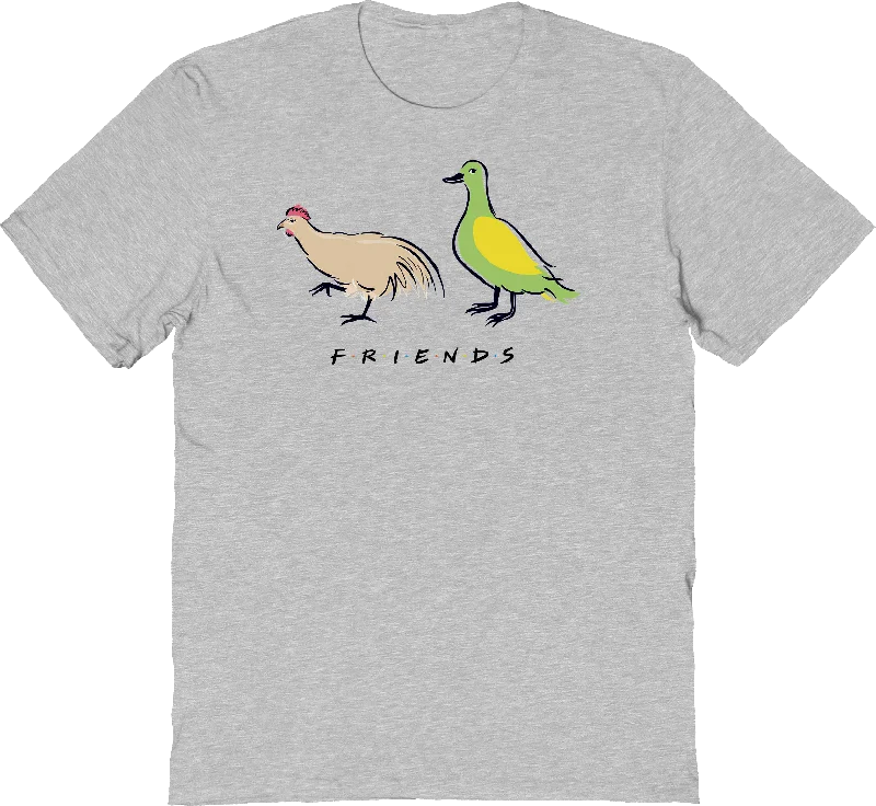 Men's quick-drying t-shirt-A Chicken And A Duck Friends T-Shirt