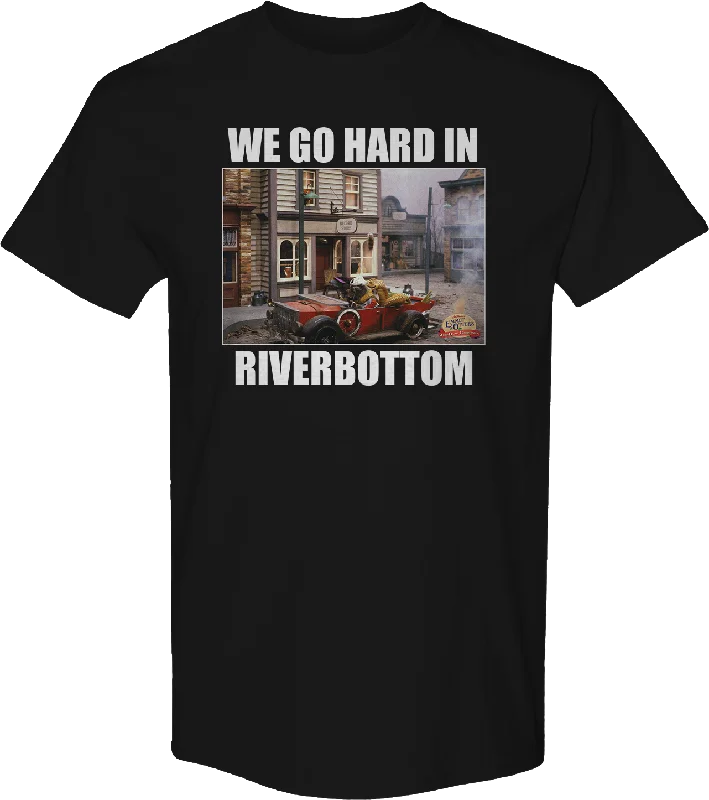 Men's iconic design t-shirt-We Go Hard In Riverbottom Emmet Otter T-Shirt