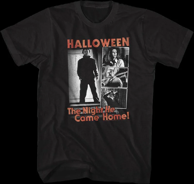 Men's fashion staple t-shirt-Collage Halloween T-Shirt