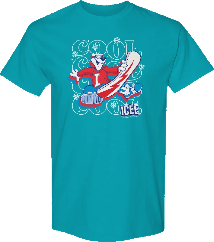 Men's soft-touch t-shirt-Cool Snowboard ICEE T-Shirt