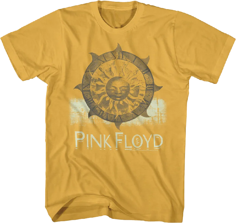 Men's vintage graphic t-shirt-Sun Clock Pink Floyd T-Shirt