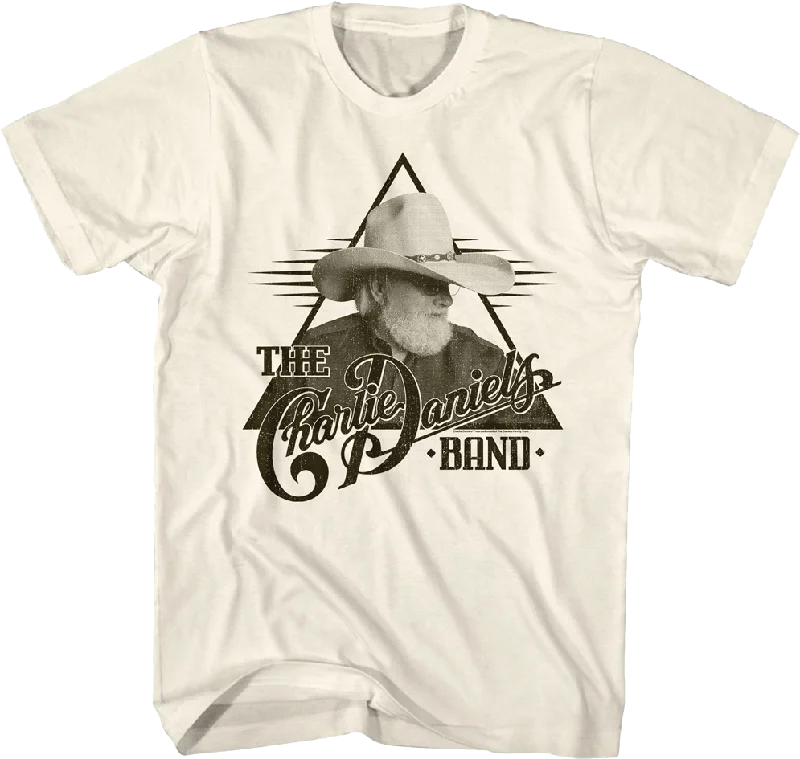 Men's casual wear t-shirt-Retro Triangle Charlie Daniels Band T-Shirt