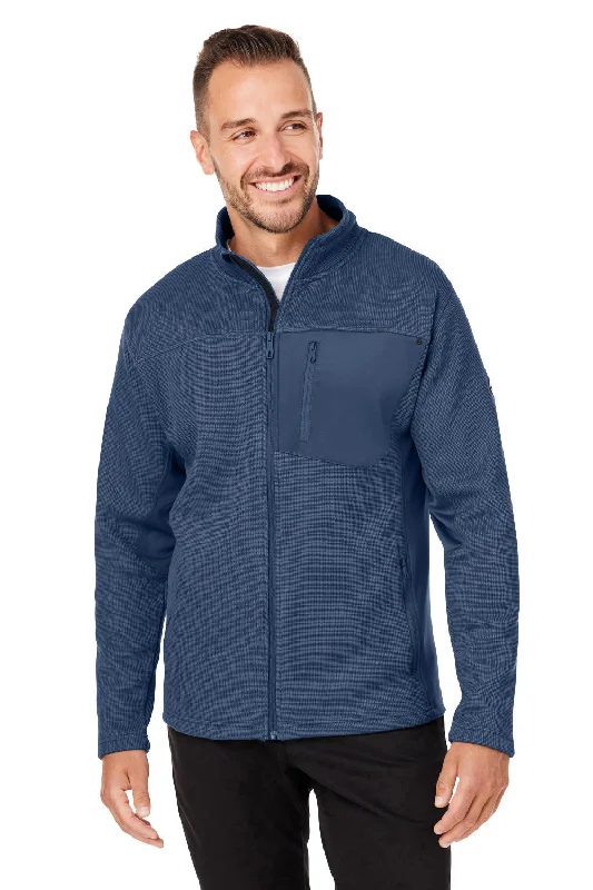 Men's adventure-ready trench coat-Spyder Mens Constant Canyon Full Zip Sweater Jacket - Frontier Blue