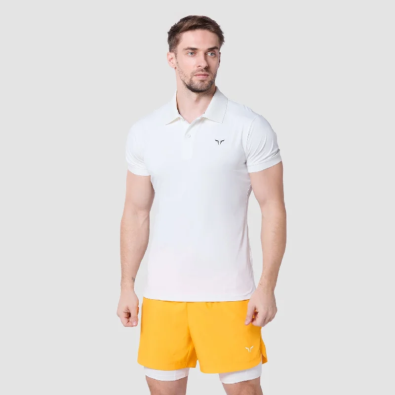 Men's sport-inspired t-shirt-Core Performance Polo - Pearl White