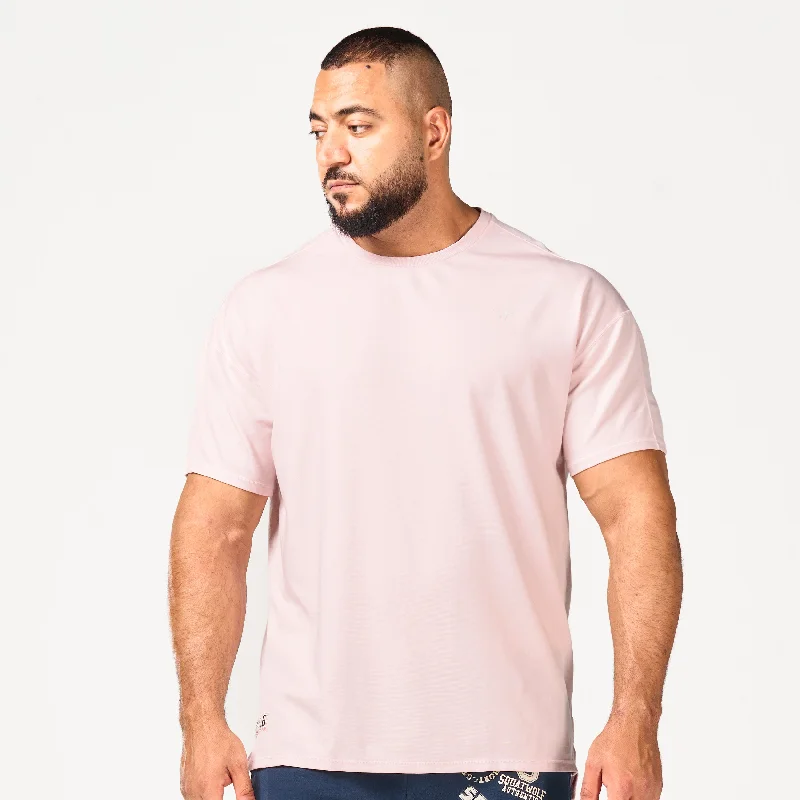 Men's minimalist design t-shirt-Golden Era Legacy Oversized Tee - Mauve Chalk