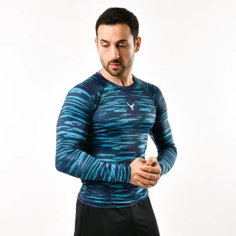 Men's fashion staple t-shirt-Ozone Compression Long Sleeve Tee