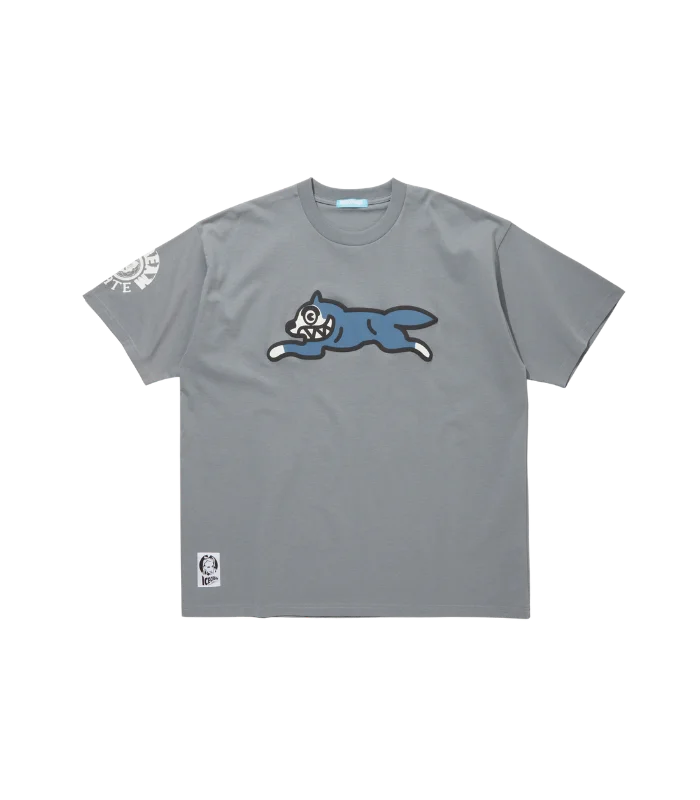 Men's summer-ready t-shirt-RUNNING DOG T-SHIRT - COOL GREY