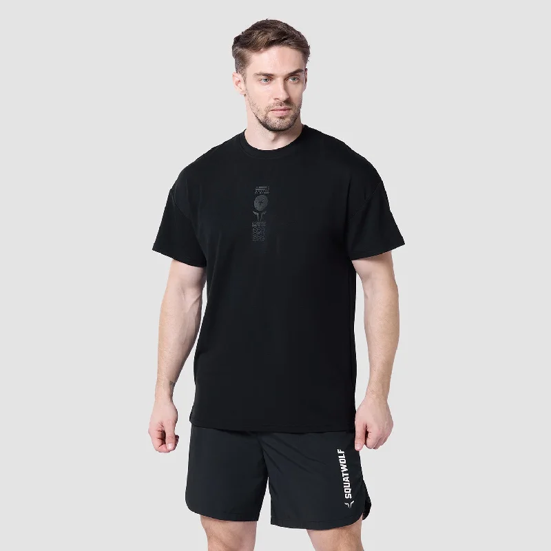 Men's heavyweight t-shirt-Urban Oversized Tee - Black