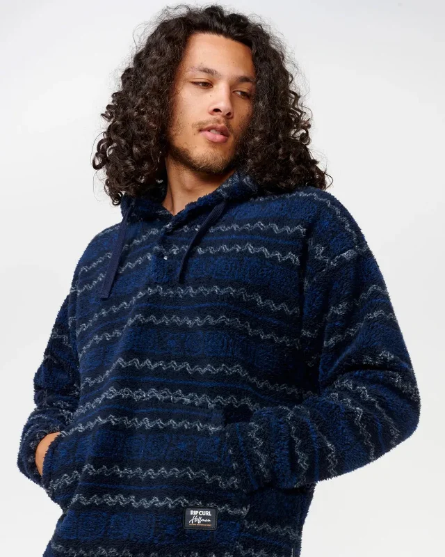 Men's relaxed fit casual hoodie-Hoffman Polar Fleece