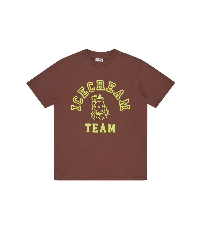 Men's fashion staple t-shirt-TEAM ICECREAM T-SHIRT - BROWN