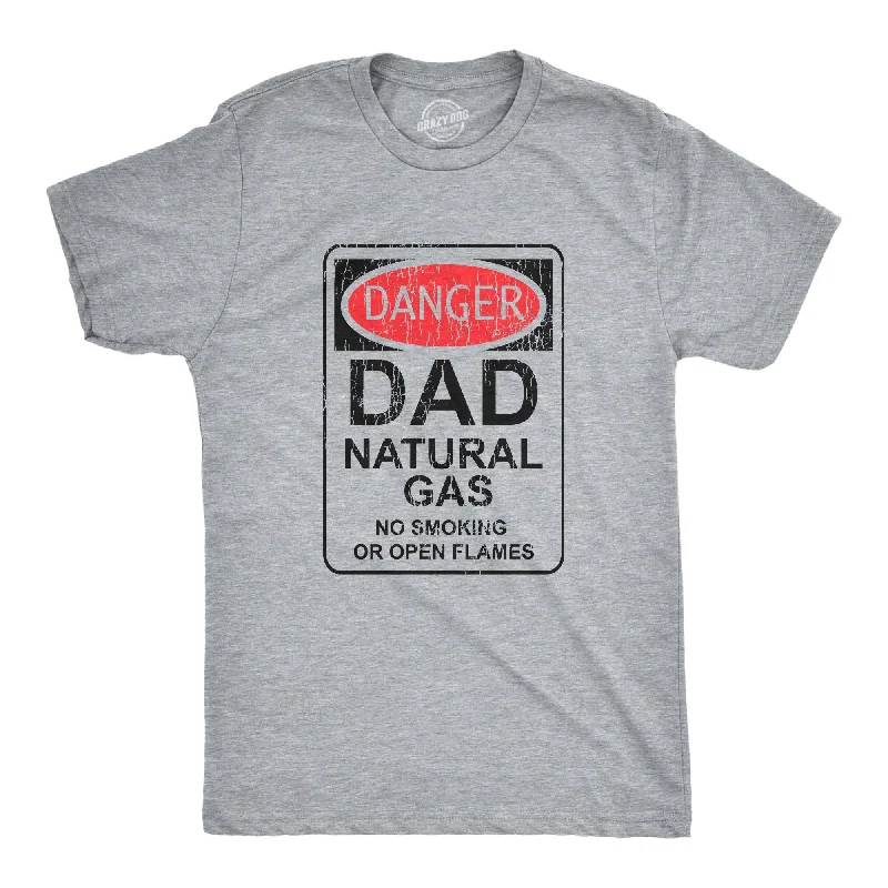 Men's minimalist design t-shirt-Danger Dad Natural Gas Men's T Shirt