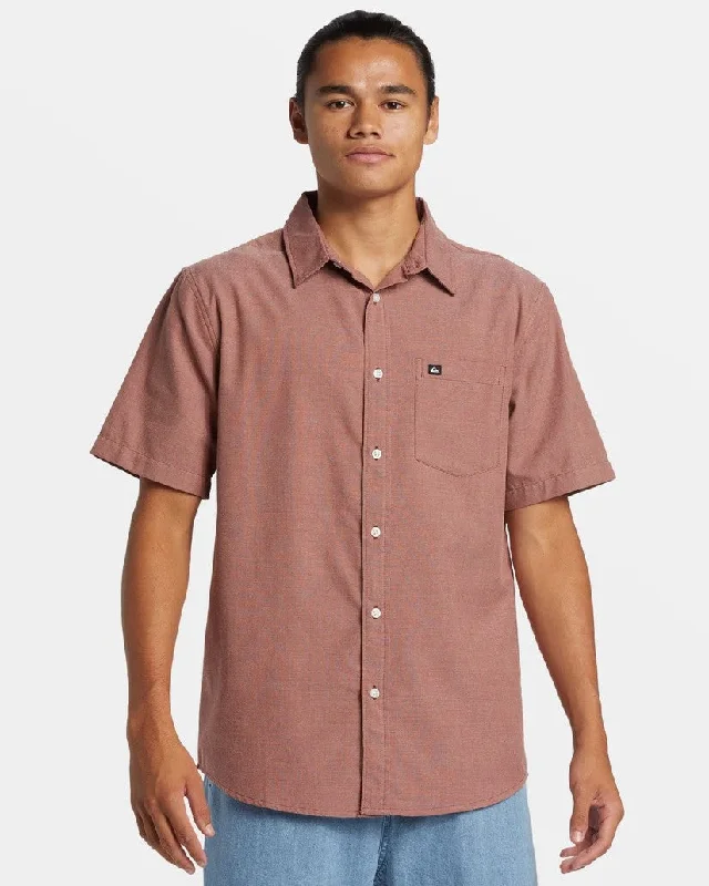 Men's high-performance gym wear shirt-Quiksilver Short Sleeve Men's Woven Shirts