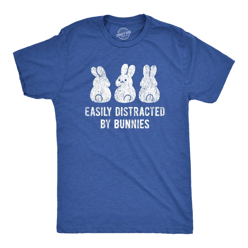 Men's tech-fabric t-shirt-Easily Distracted By Bunnies Men's T Shirt