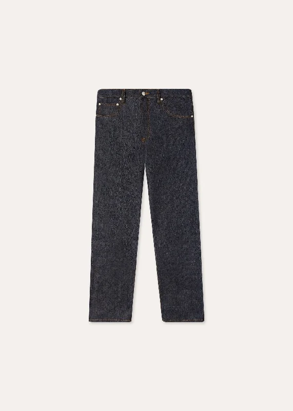 Men's breathable travel pants-Yony Raw Denim Jean