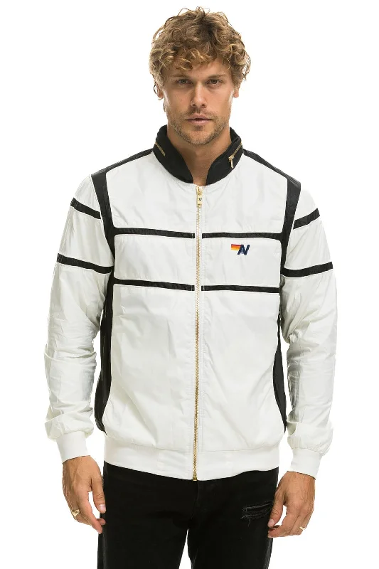 Men's quick-dry windbreaker-RACER JACKET - WHITE