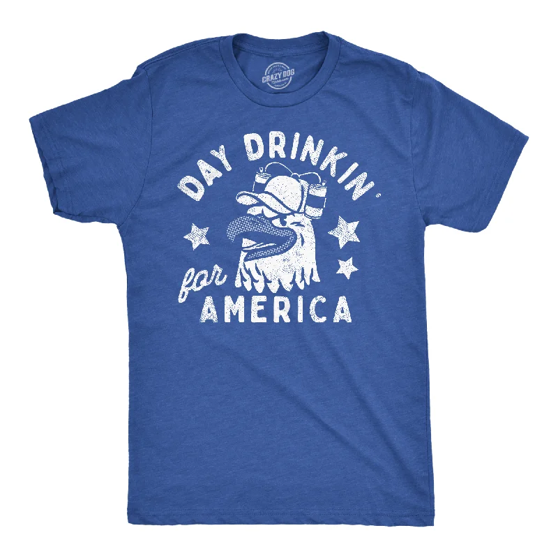 Men's eco-friendly fabric t-shirt-Day Drinkin For America Men's T Shirt