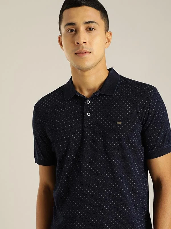 Men's weatherproof travel polo shirt-Men Printed Polo T-Shirt