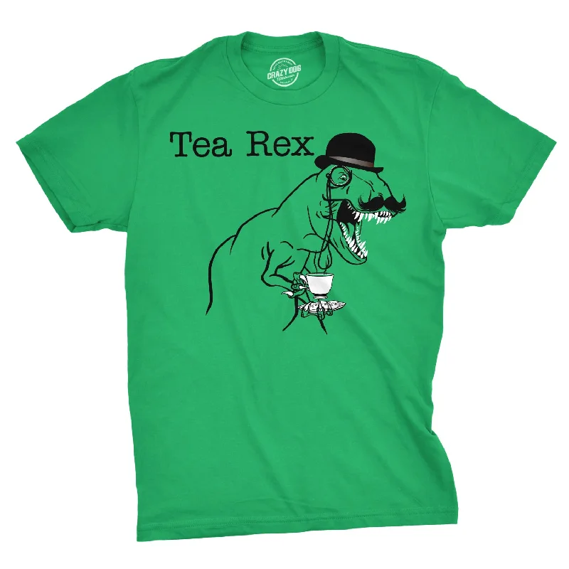 Men's eco-friendly fabric t-shirt-Tea Rex Men's T Shirt